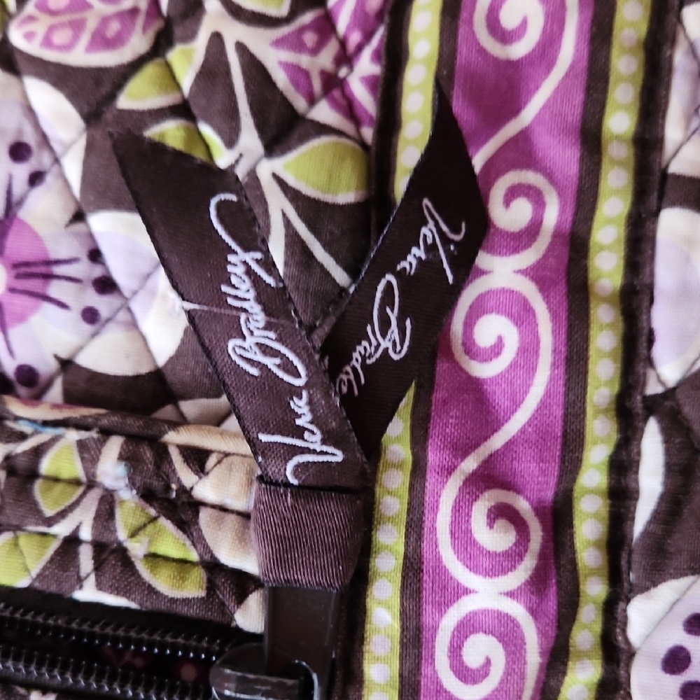 Vera Bradley Purple and Green Floral Crossbody Bag - Picture 3 of 4